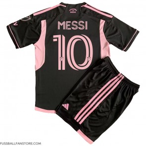 Inter Miami Lionel Messi #10 Replik Auswärtstrikot Kinder 2023-24 Kurzarm (+ Kurze Hosen)